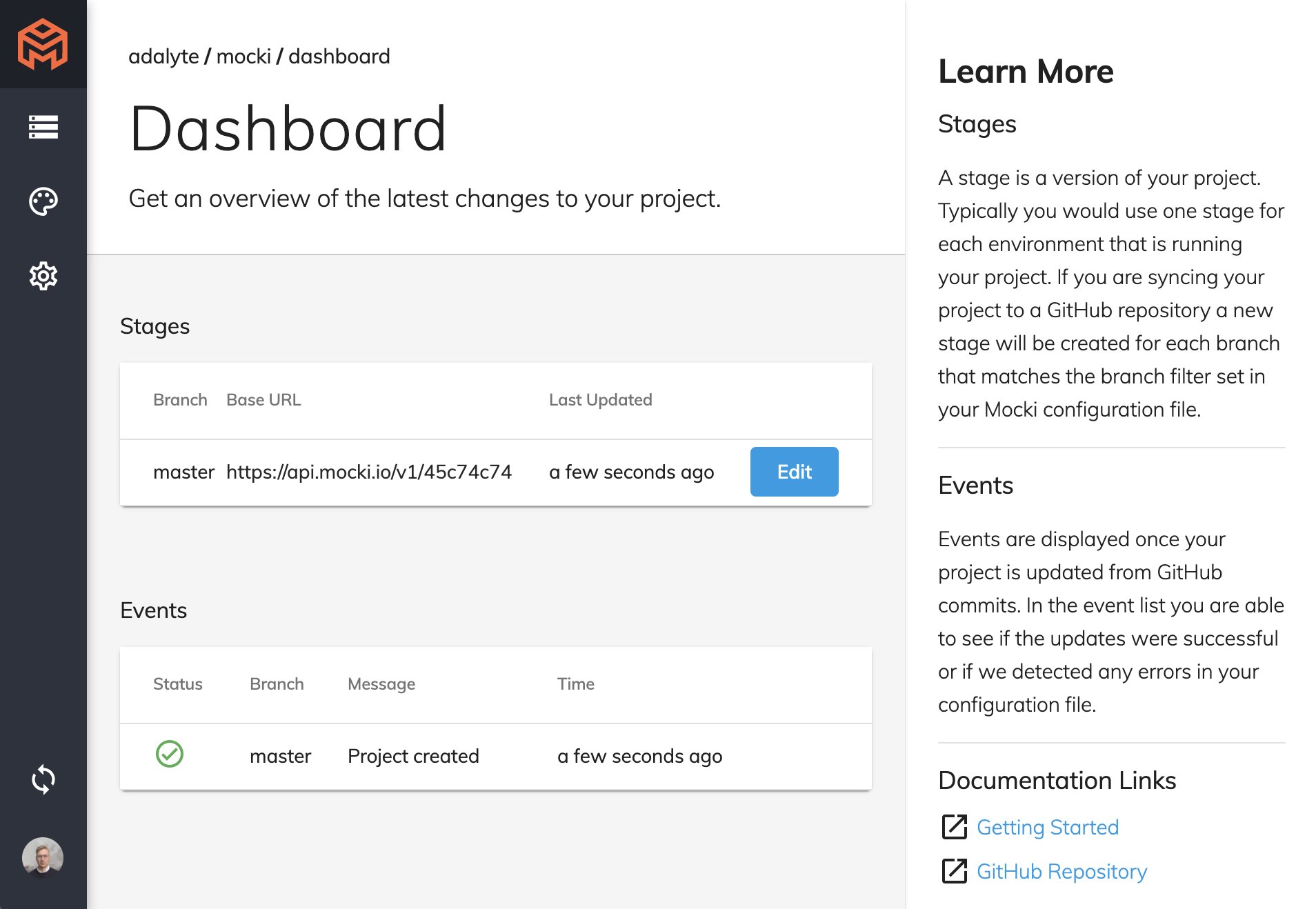 Mocki Dashboard